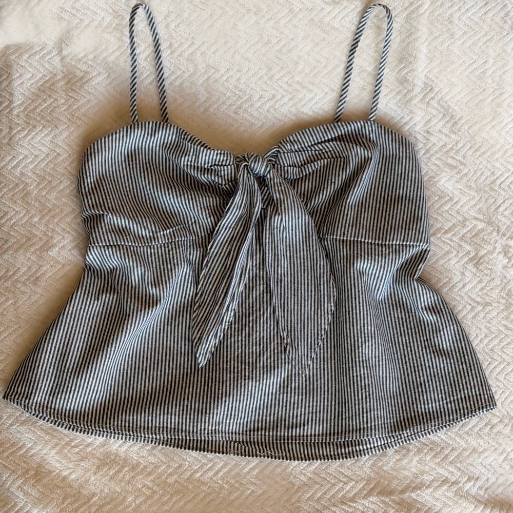 Bleuh Ciel Black and White Striped Camisole